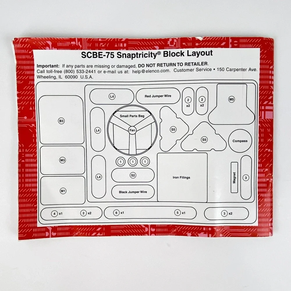 Elenco Snap Circuits Arcade Electronics Kit w/ Manual, Many Extra Pieces SCA-200